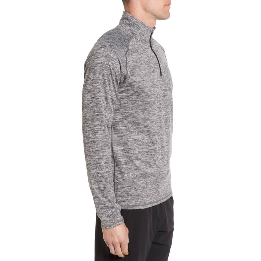raglan sleeve heather gray zipper up pullover