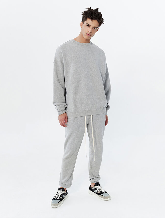 man cotton french terry sweatsuit 丨 Lezhou Garment