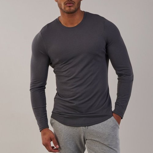 private label long sleeve slim fit gym t shirt