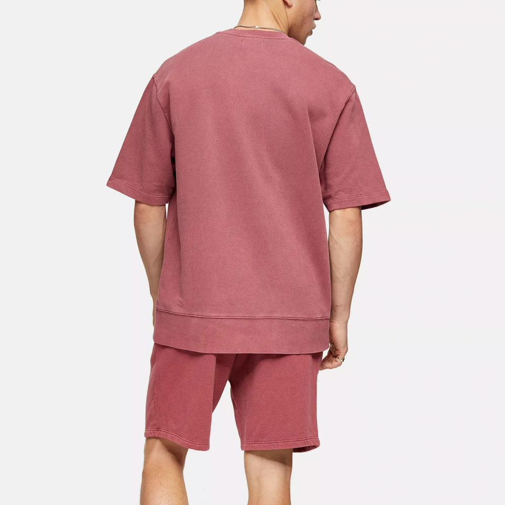 China wholesale custom heavyweight t shirt with shorts twin set