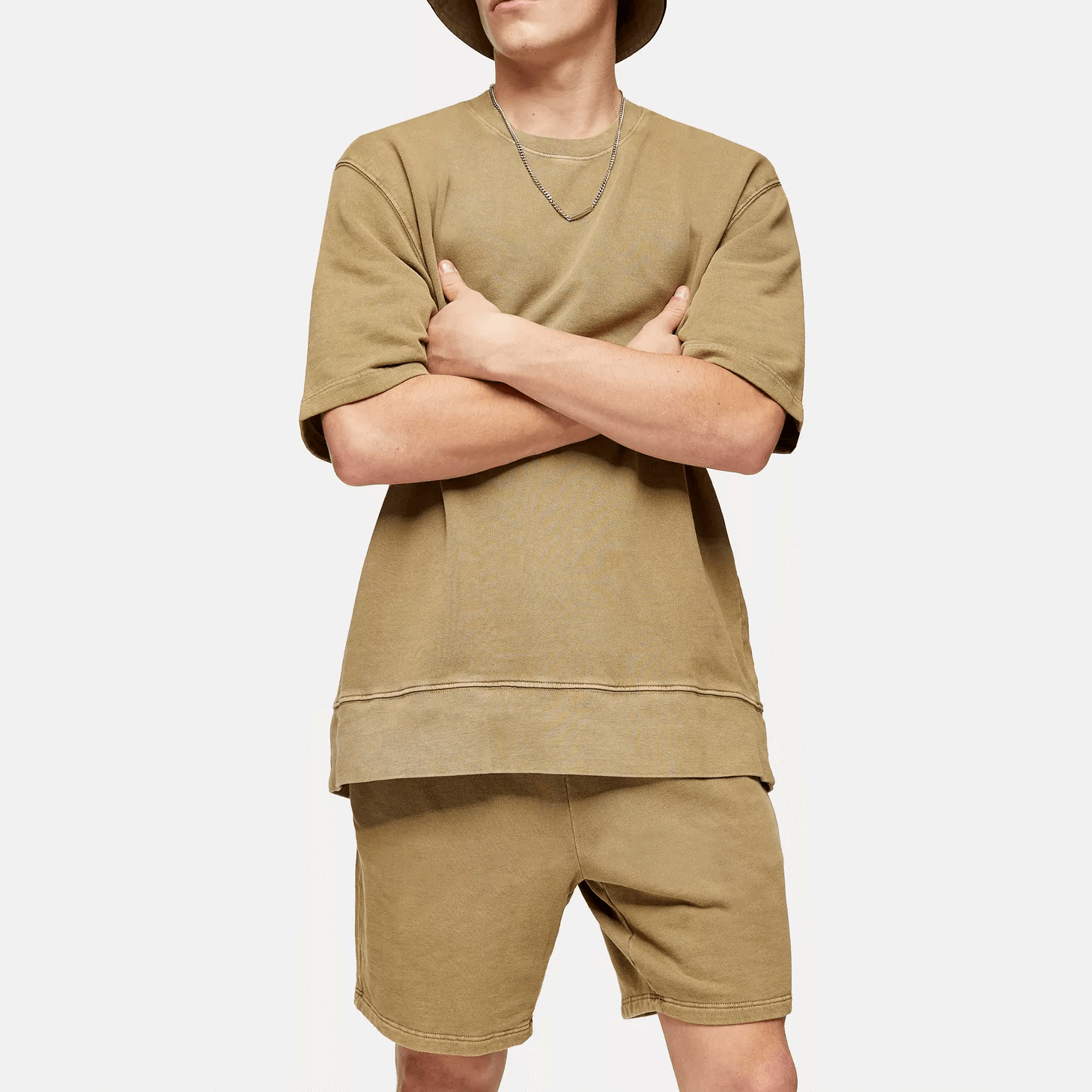 custom heavyweight t shirt with shorts twin set 丨 Lezhou Garment