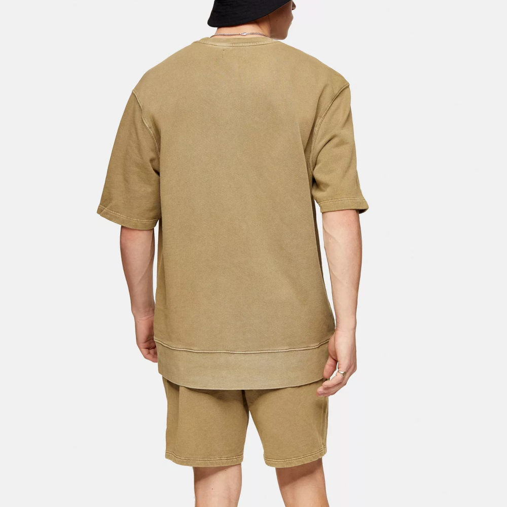 China wholesale custom heavyweight t shirt with shorts twin set