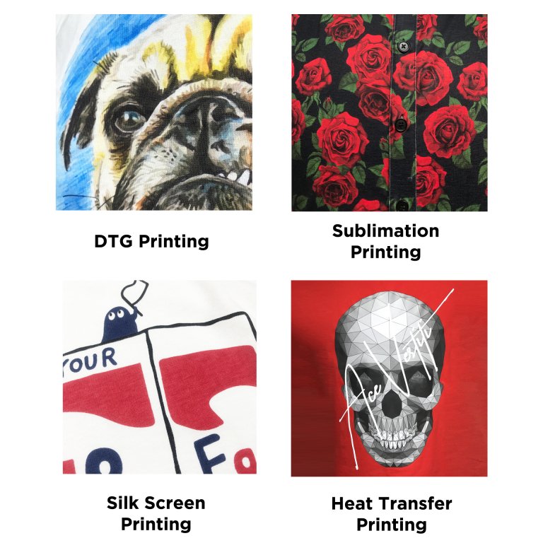 printing methods for customized clothing