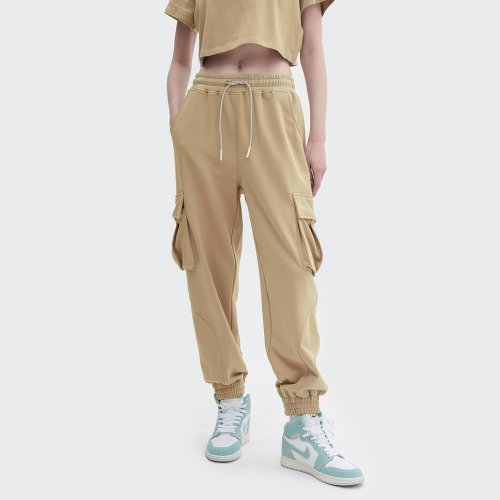 ladies cargo pants tapered fit joggers