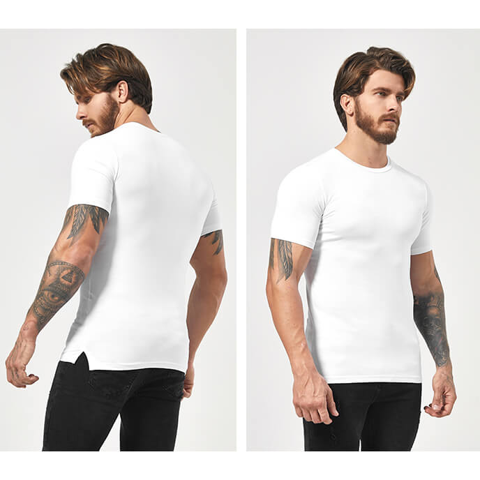 mens muscle fit workout t shirt wholesale 丨 Lezhou Garment
