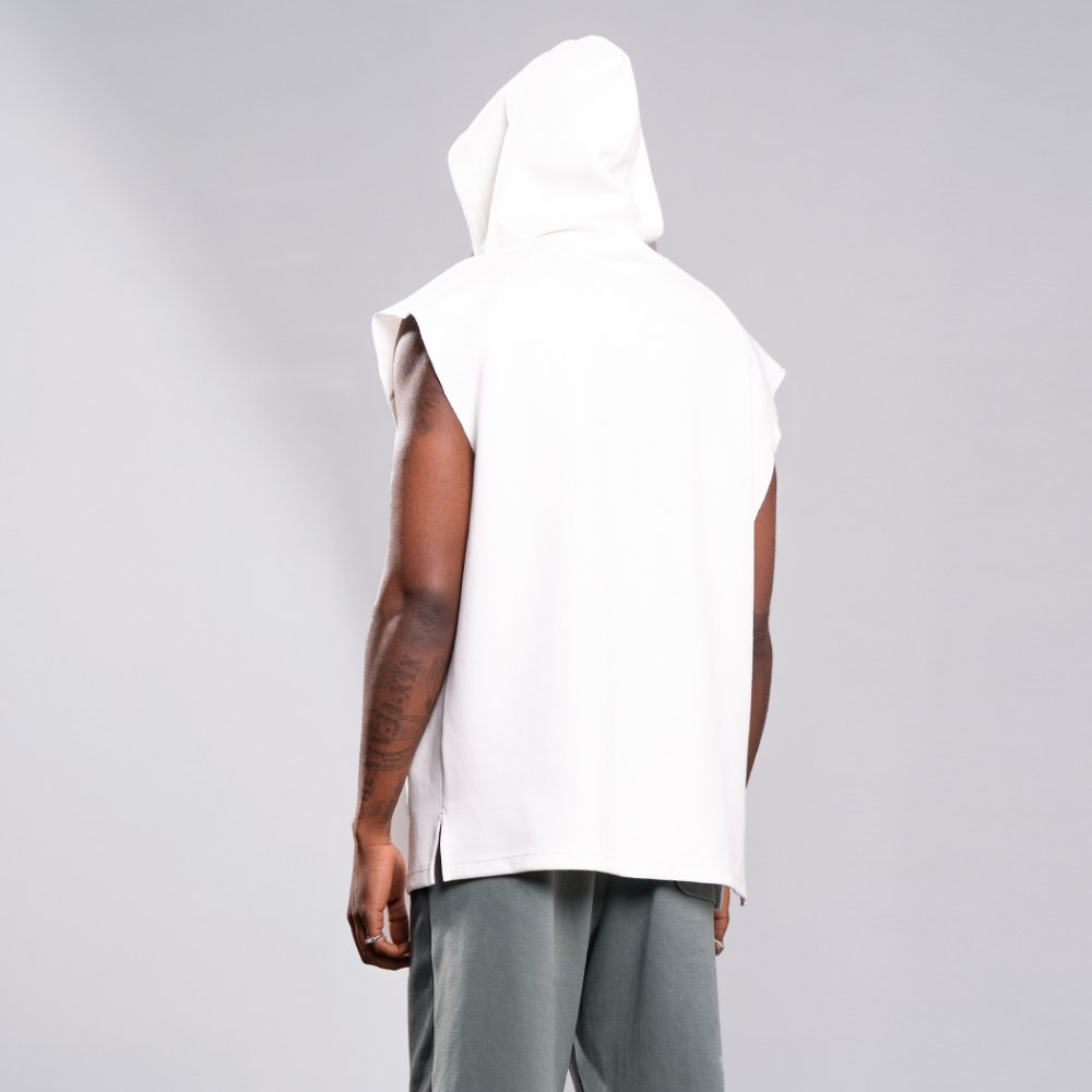oversized workout cap sleeve tank hoodie pullover