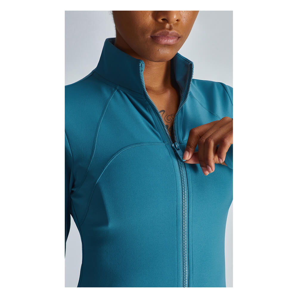 j1052 zipper up sport jacket thumb hole for woman made in china (6)
