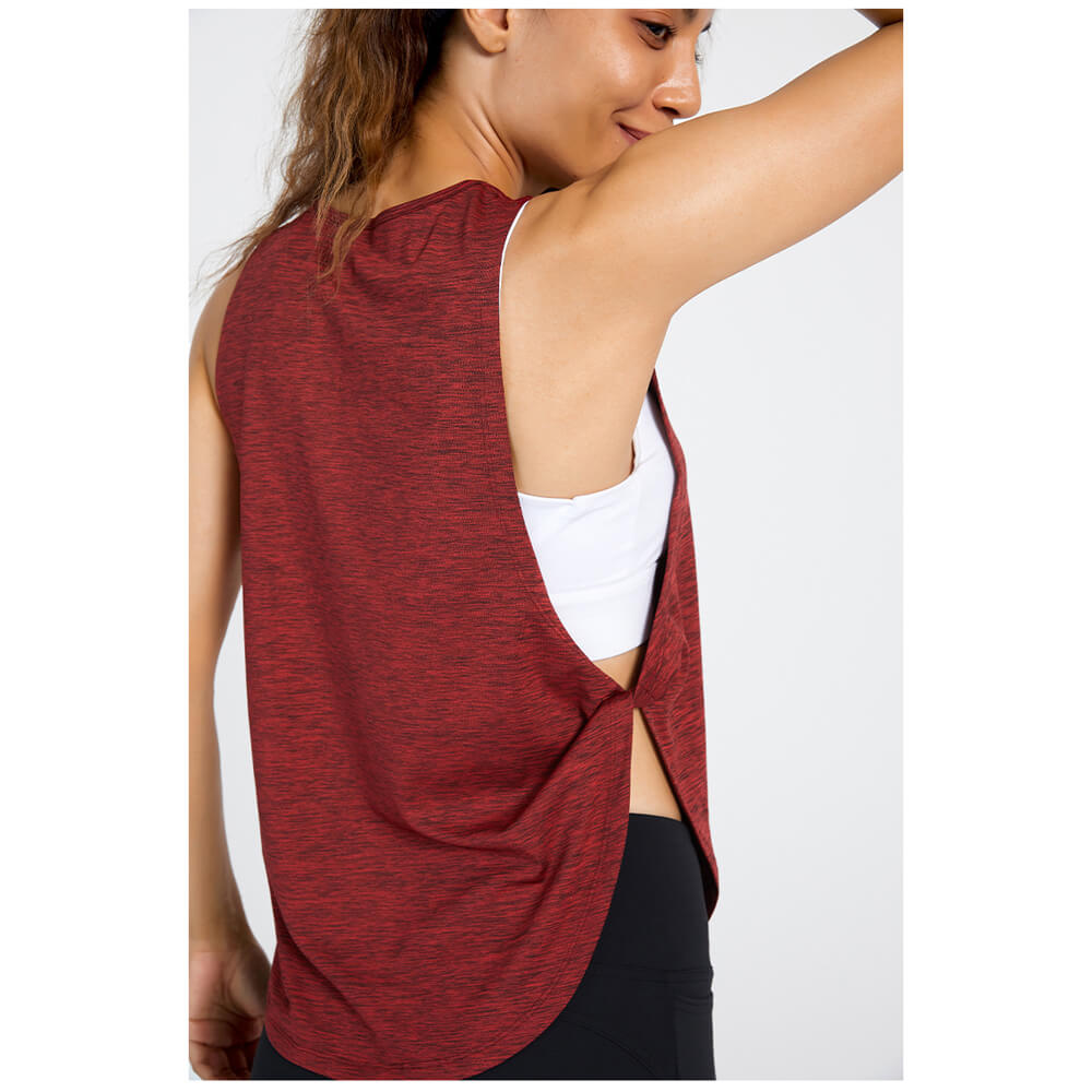v1041 womens quick dry tank top with side twist knot (10)
