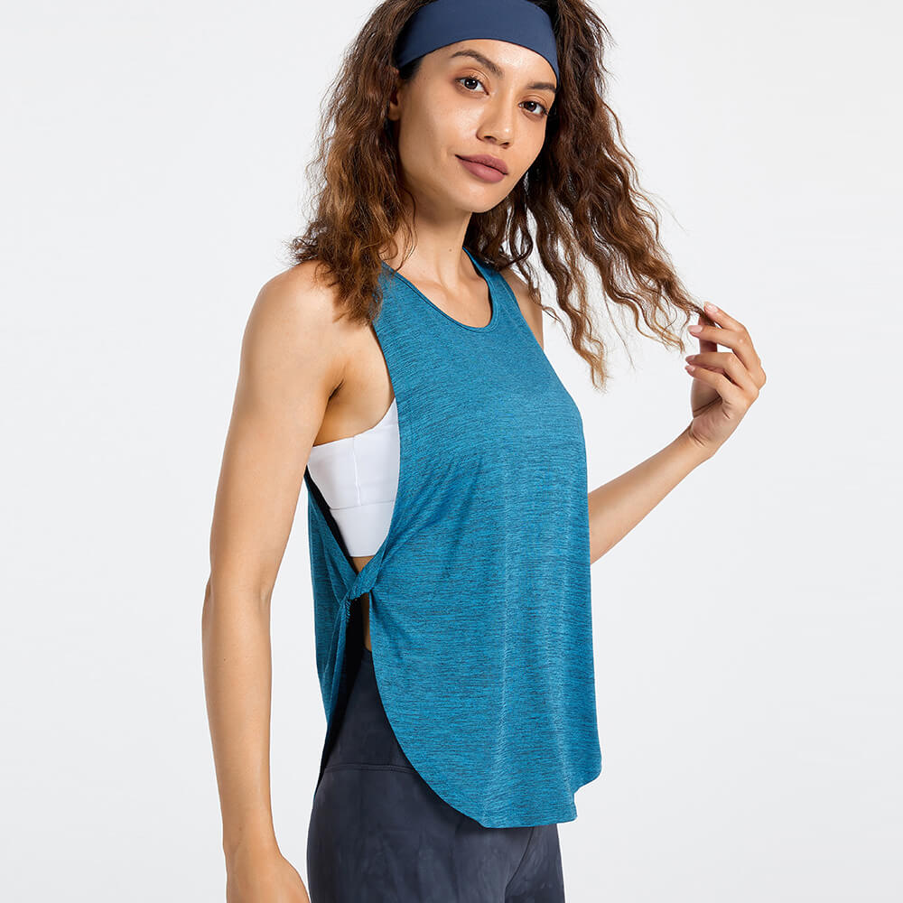 v1041 womens quick dry tank top with side twist knot (6)