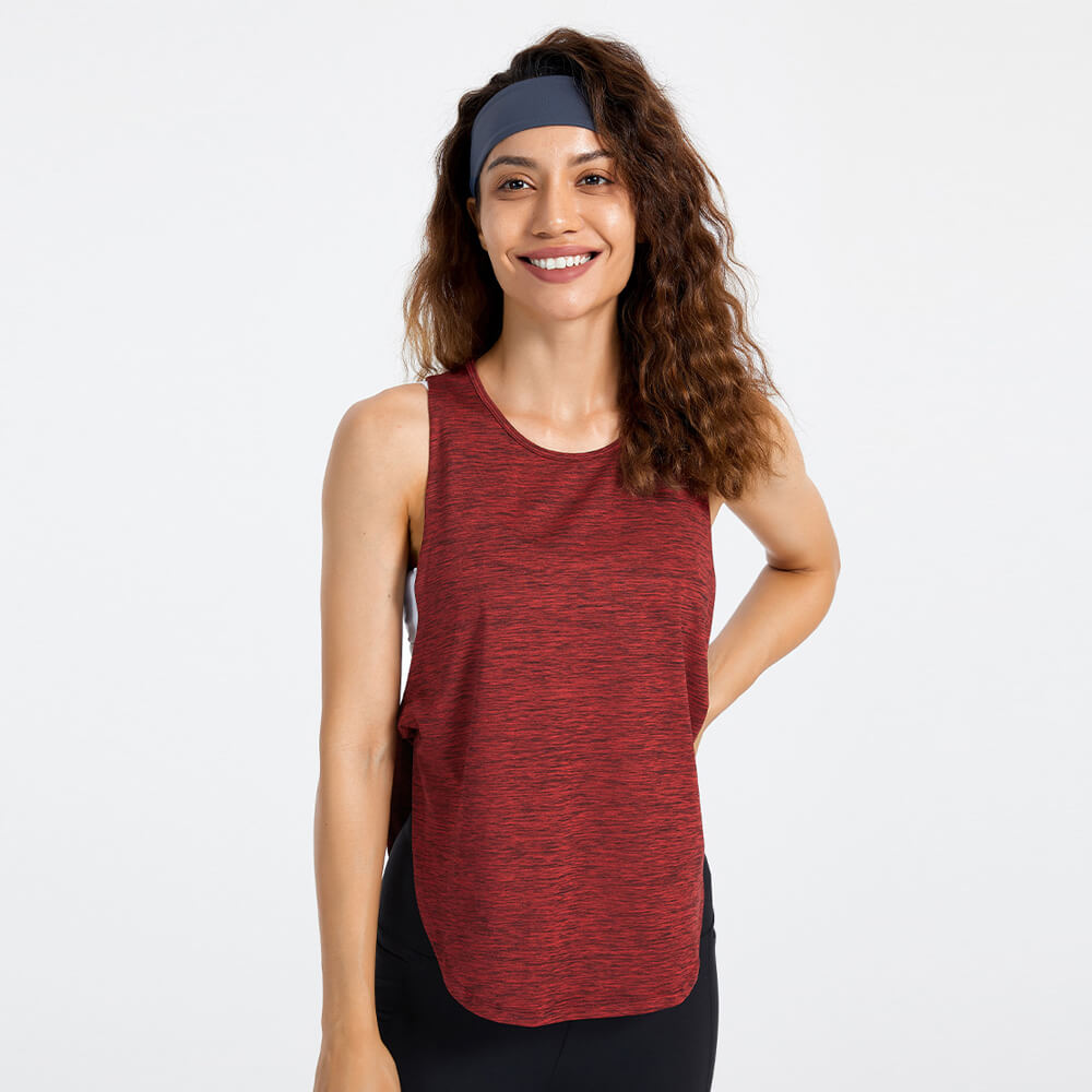 v1041 womens quick dry tank top with side twist knot (9)
