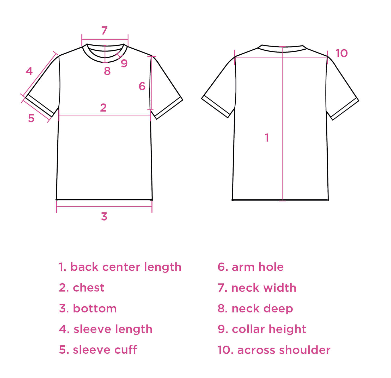 how do measure t shirt size
