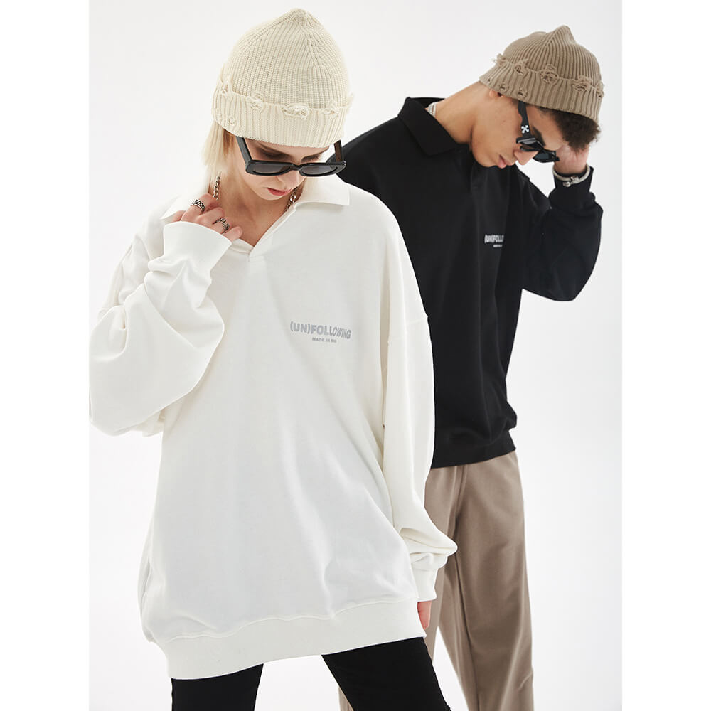 p10221 unisex long sleeve oversize couple polo shirt with private label (3)