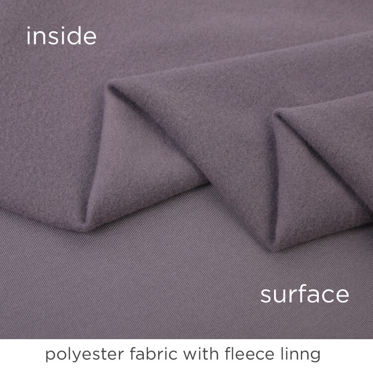 polyester fabric with fleece lining