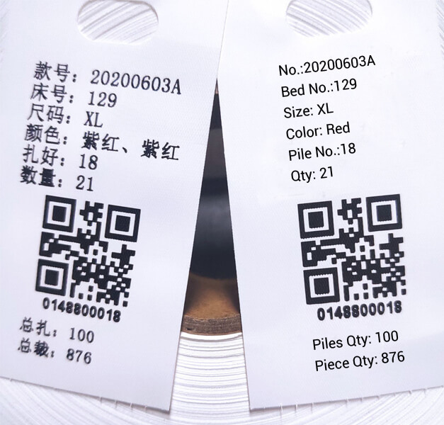 cutted fabric labels