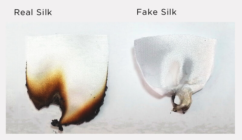 real silk vs fake silk