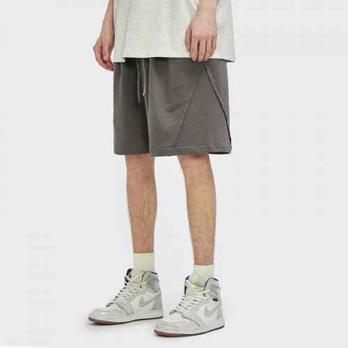 3694s21 cut and sew mens custom design sweat shorts (1)