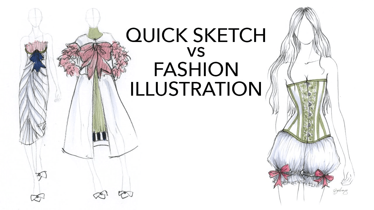 fashion sketches vs. fashion illustrations