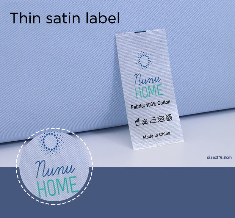 2. thin satin label