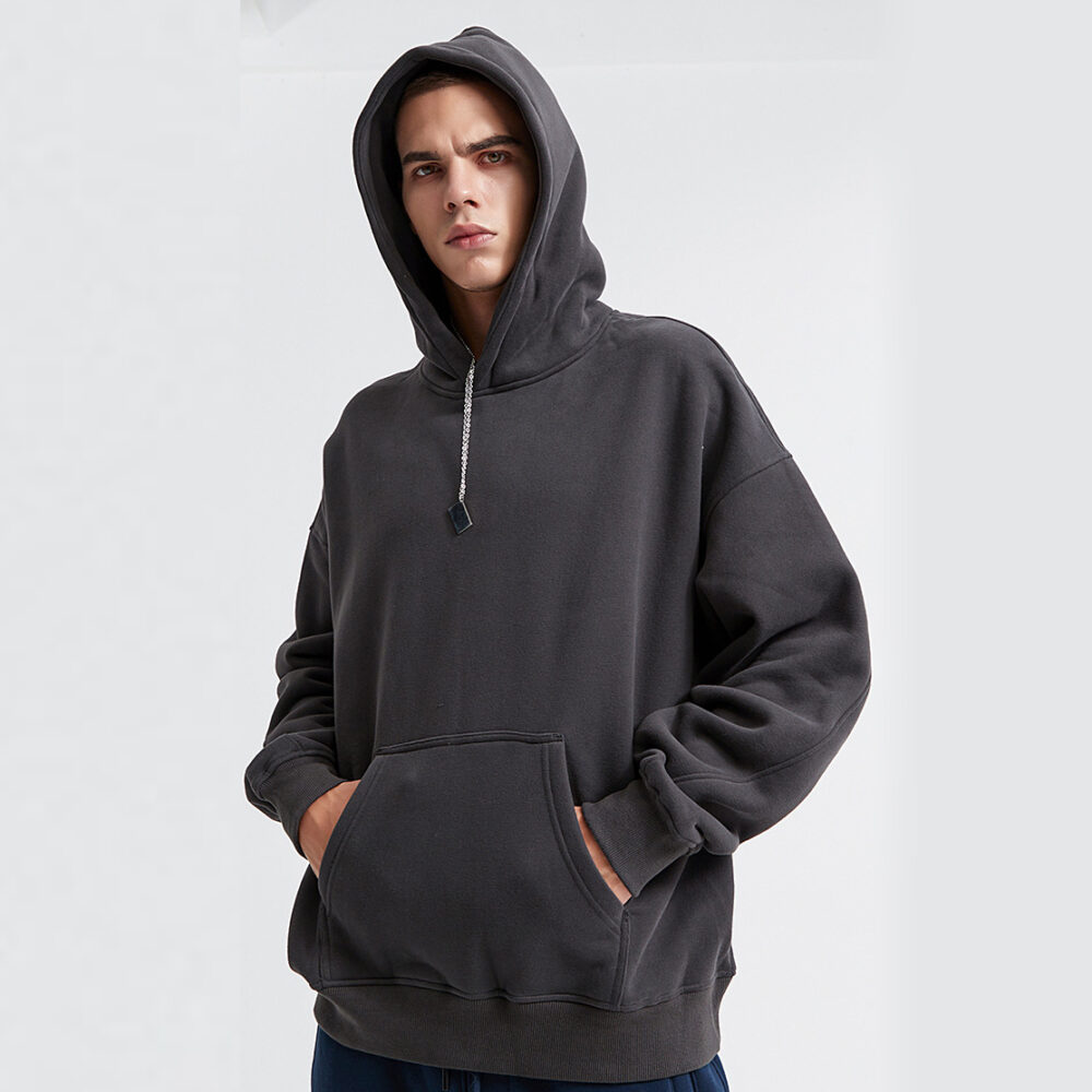 unisex oversized thick fleece cotton hoodie
