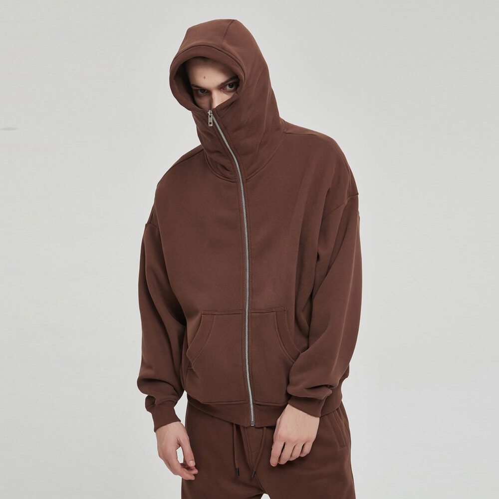 men's frengh terry full zip hoodie wholesale