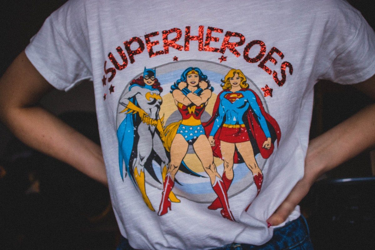 superheroes and comic characters t shirt