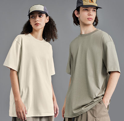 High elastic tech fabric loose unisex t shirt 丨 Lezhou Garment