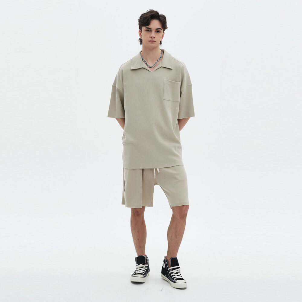unisex oversized short sleeve t shirt and shorts set