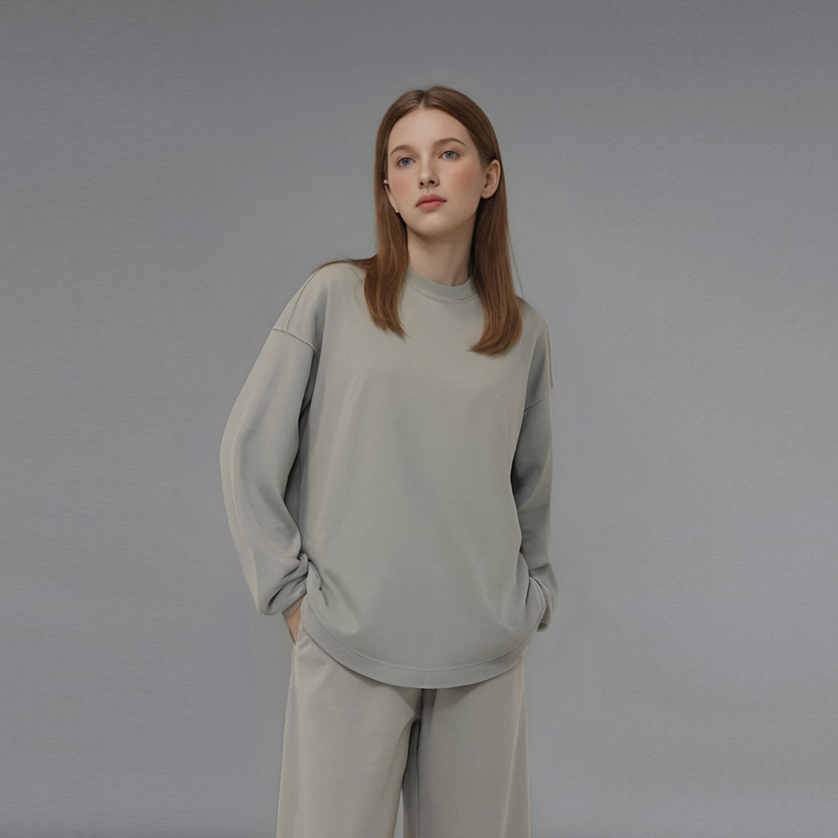 Tech fabric long sleeve unisex t shirt 丨 Lezhou Garment