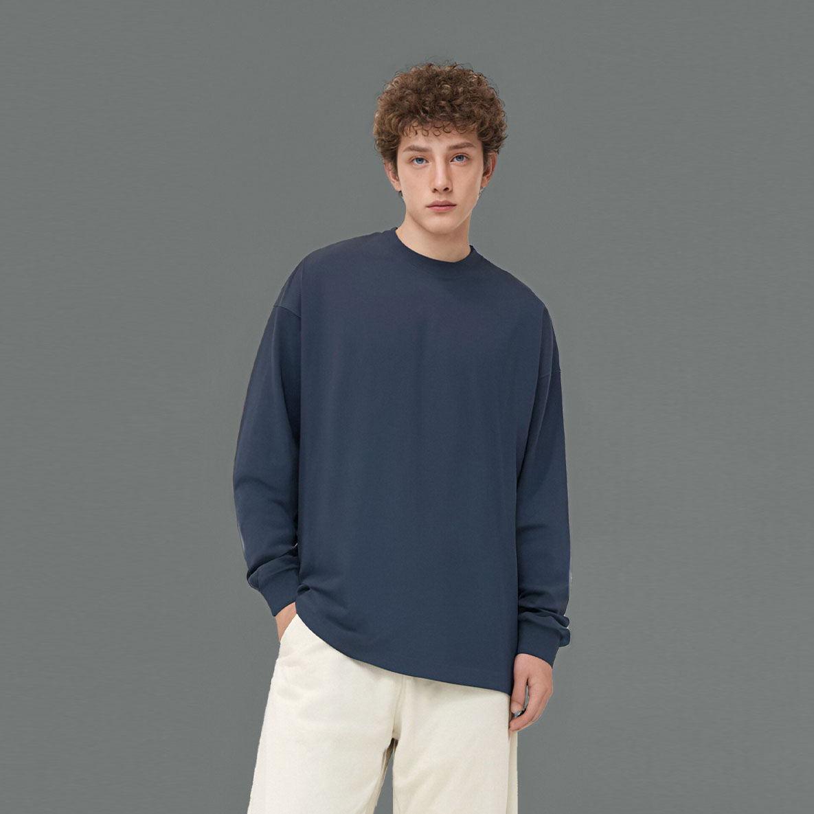 Tech fabric long sleeve unisex t shirt 丨 Lezhou Garment
